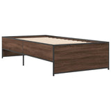 Bed Frame without Mattress Brown Oak 90x190 cm Single 845250