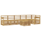 Outdoor Sofa Set 7 pcs White 59 x 59 x 37 cm Solid Acacia Wood 3391939