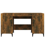 Desk Smoked Oak 140x50x75 cm Engineered Wood 817552