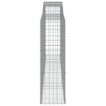 Arched Gabion Baskets 10 pcs 400x50x160/180 cm Galvanised Iron 3147043