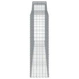 Arched Gabion Baskets 10 pcs 400x50x160/180 cm Galvanised Iron 3147043