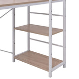 Desk with 4-Tier Bookcase Oak 20134