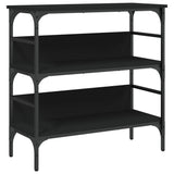Console Table Black Engineered Wood, Metal 75 x 32 x 75 cm 839053