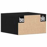 Wall-mounted Bedside Cabinet 2 pcs Black Oak 35 x 35 x 20 cm 862112