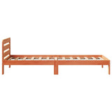 Bed Frame without Mattress Wax Brown 75x190 cm Small Single Solid Wood Pine 855566