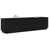 TV Cabinet with LED Lights Black Oak 193,5x41x50 cm 3328436