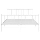 Bed Frame without Mattress White Metal 140x200 cm 324956