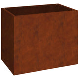 Garden Planter Rusty 50 x 32 x 40 cm Weathering Steel 876356