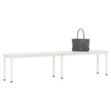 Bench White 200 x 35 x 45 cm Solid Pine Wood 892778