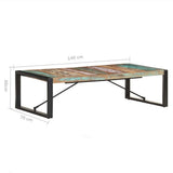 Coffee Table 140x70x40 cm Solid Reclaimed Wood 321585