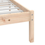 Bed Frame Natural Wood Solid Pine Wood 200 x 200 cm Lovely Design 3101043