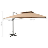 Cantilever Garden Parasol Taupe 312374