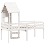 High Sleeper Bed without Mattress White 90x200 cm Solid Wood Pine 3282014