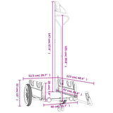 Bike Trailer Green Oxford Fabric and Iron 94186