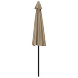 Garden Parasol with Aluminium Pole Taupe 270x144 cm Half 44590