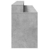 Desk with LED Lights Concrete Grey 200x55x91 cm Engineered Wood 3309441