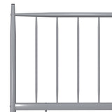 Bed Frame without Mattress Grey Metal 200x200 cm 325029