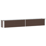 Garden Raised Bed Galvanised Steel 320x40x45 cm Brown 47054