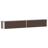 Garden Raised Bed Galvanised Steel 320x40x45 cm Brown 47054