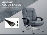 Massage Office Chair, Heated Reclining Computer Chair with Adjustable Height and Footrest, Dark Grey T3398P377448