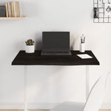 Table Top Dark Brown 80x60x2 cm Treated Solid Wood Oak 3156422