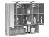 Bathroom Mirror Cabinet with Door Grey Sonoma 60 x 14.5 x 70 cm 889196