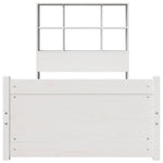Bookcase Bed without Mattress White 90x200cm Solid Wood Pine 3322466