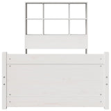 Bookcase Bed without Mattress White 90x200cm Solid Wood Pine 3322466