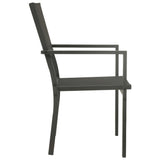 Garden Chair Set of 2 Black and Anthracite 313077