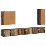 TV Wall Cabinet Set Wall-mounted 6 pcs Old Wood 3408950
