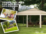 3 x 3 Pop Up Gazebo, Double-roof Garden Tent with Netting and Carry Bag, Party Event Shelter for T3398P325122