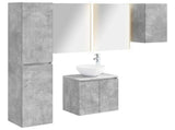 Bathroom Cabinet Set 5 pcs Concrete Grey Engineered Wood 3407306