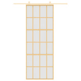 Sliding Door Gold 76x205 cm Frosted ESG Glass and Aluminium 155175