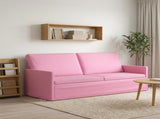 3 Seater Sofa Pink 190 x 81 x 82 cm Fabric 42041117