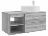 Bathroom Furniture Set 2 pcs Grey Sonoma Engineered Wood 3403933