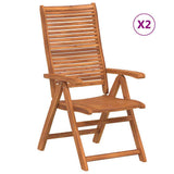 Reclining Folding Garden Chairs 2 pcs Solid Wood Acacia 367699