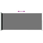 ZNTS Patio Retractable Side Awning 180x500 cm Black 313405