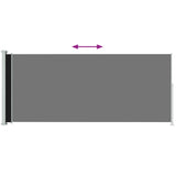 ZNTS Patio Retractable Side Awning 180x500 cm Black 313405