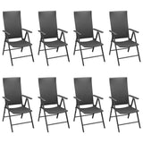 9 Piece Garden Dining Set Black 3060063