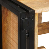 Wine Rack Brown 120 x 45 x 33 cm Solid Rough Mango Wood 4104763