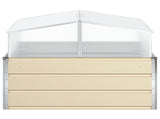 Planter Ivory 100 x 100 x 77 cm Galvanised Steel 42018127