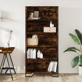 Book Cabinet Smoked Oak 80x31x169 cm Engineered wood 3295314