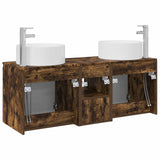 Bathroom Cabinet Set 3 pcs Smoked Oak 49.5 x 44.5 x 65.5 cm 3405742