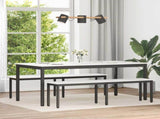 Dining Table White 180 x 90 x 75 cm Solid Pine Wood 892794