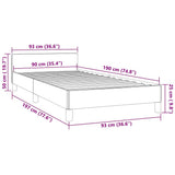 Bed Frame without Mattress Dark Grey 90x190cm Single Velvet 349903