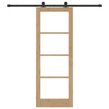 Sliding Door ORKDAL Natural and Black 78 x 211 cm 3332021
