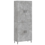 Highboard Concrete Grey 69.5x34x180 cm Engineered Wood 3199573