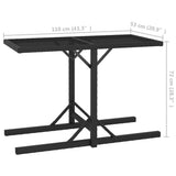 Garden Dining Set Black, cream white cushion 3095930