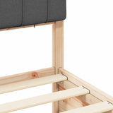 Bed Frame with Upholstered Headboard Dark Grey 75 x 190 cm 877810