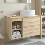 Bathroom Furniture Set 2 pcs Sonoma Oak Engineered Wood 3403930
